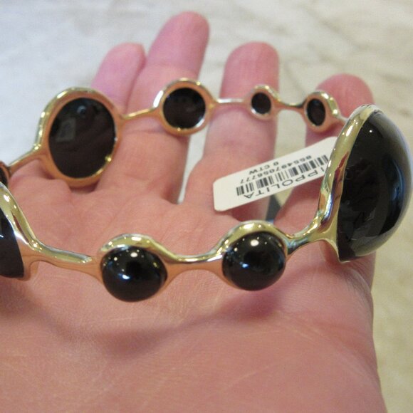 Ippolita Lollipop 18K Yellow Gold 9-Station Onyx Cabochon Bracelet MSRP $3,895 - Picture 4 of 16